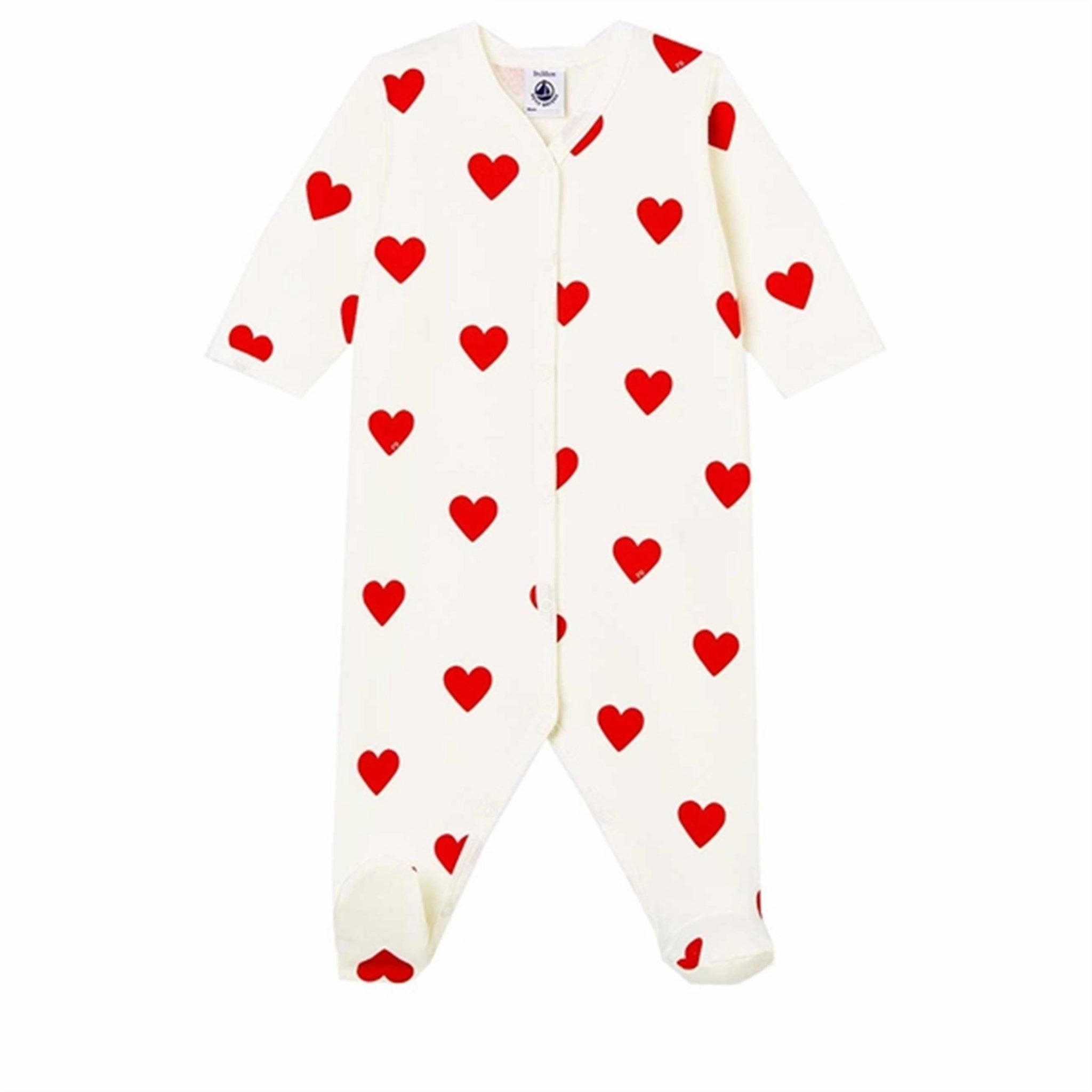 Vivid Neutral Work Vacation Petit Bateau Body Suit Dors Bien White/Red