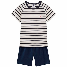 Petit Bateau Pyjacourt White/Black Night In