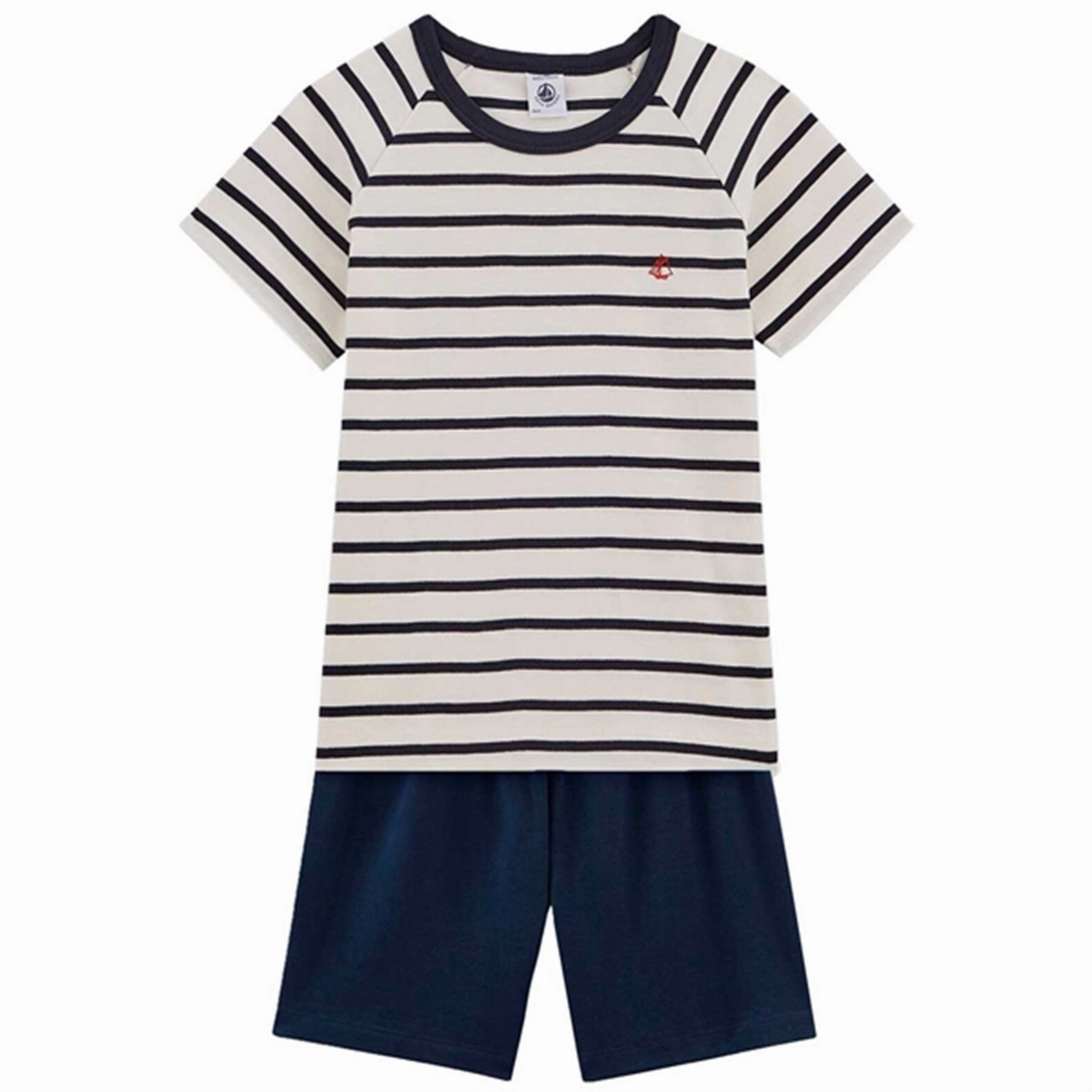 Petit Bateau Pyjacourt White/Black Eco Friendly Design