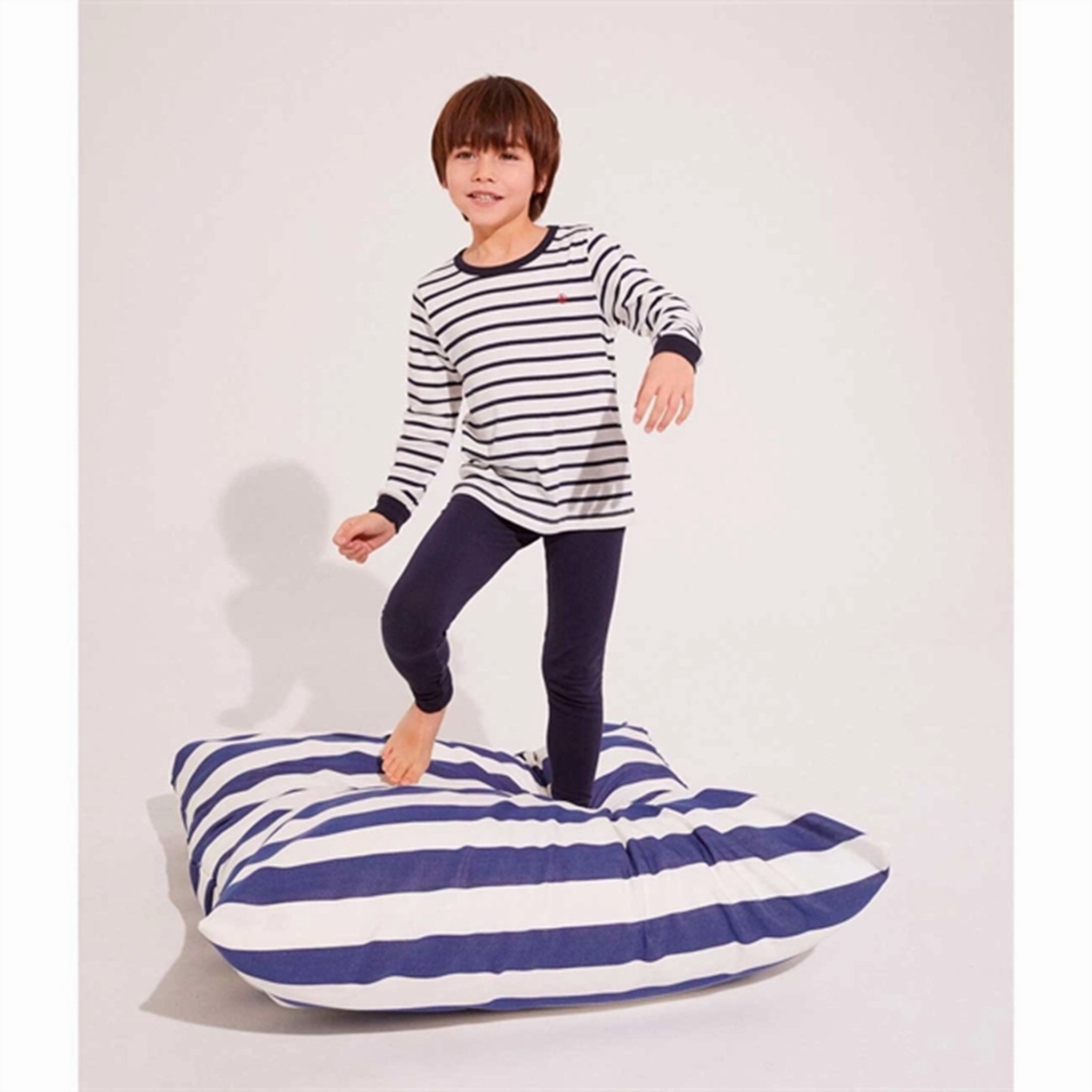 Late Night Wear Soothe Fit Petit Bateau Pyjamas White/Blue Stripes