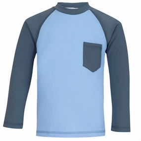 Petit Crabe Breeze/Coal Raglan UV Shirt Seamless Edge Binding Casual Elegance