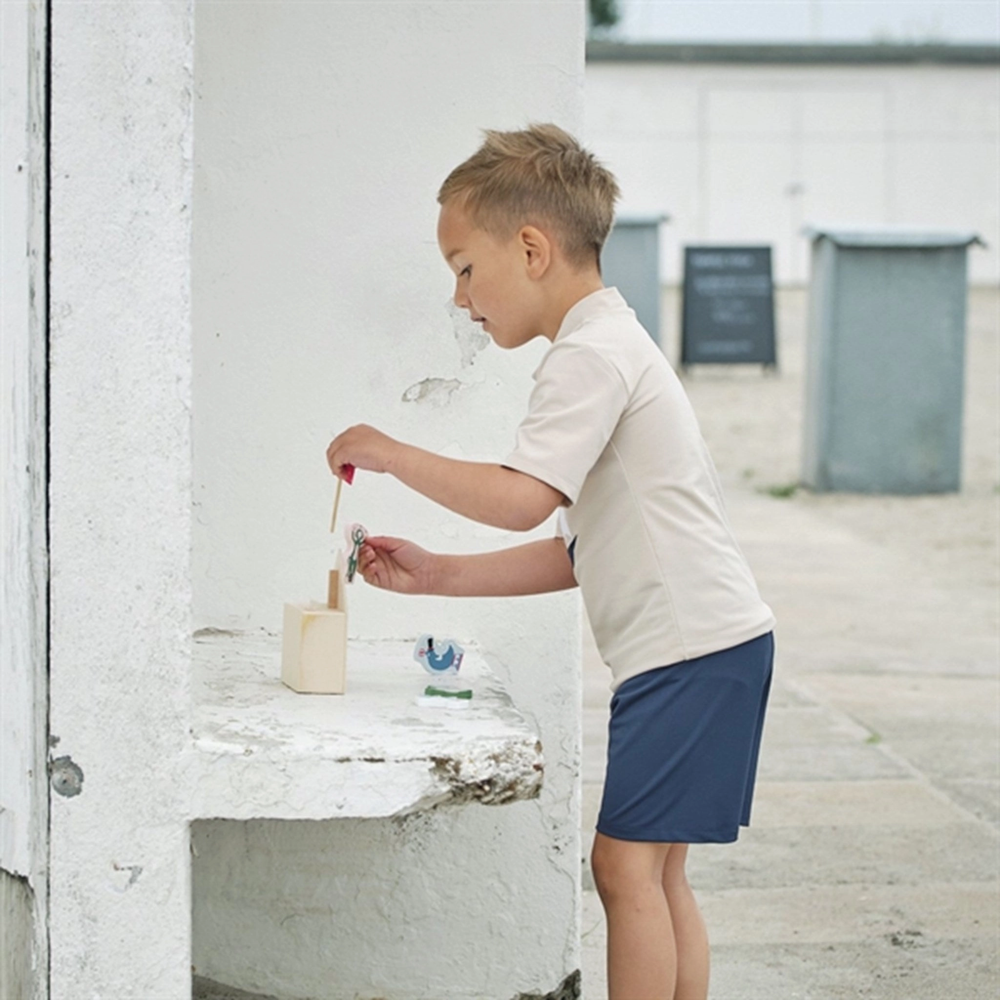 Petit Crabe Latte Ash Swim Shirt Flexible Boning Ocean Holiday