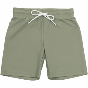 Abstract-Art Water Escape Petit Crabe Olive Alex Swim Shorts