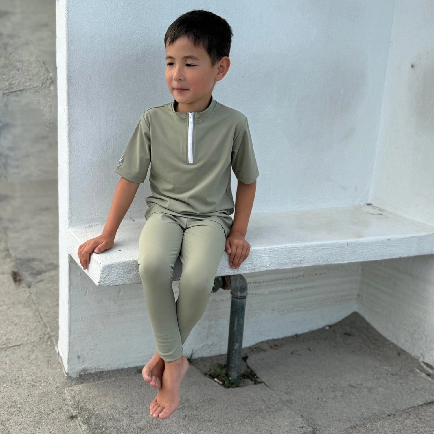 Petit Crabe Olive Fly Uv-Leggings Quick Close Fastener Flattering-Cut