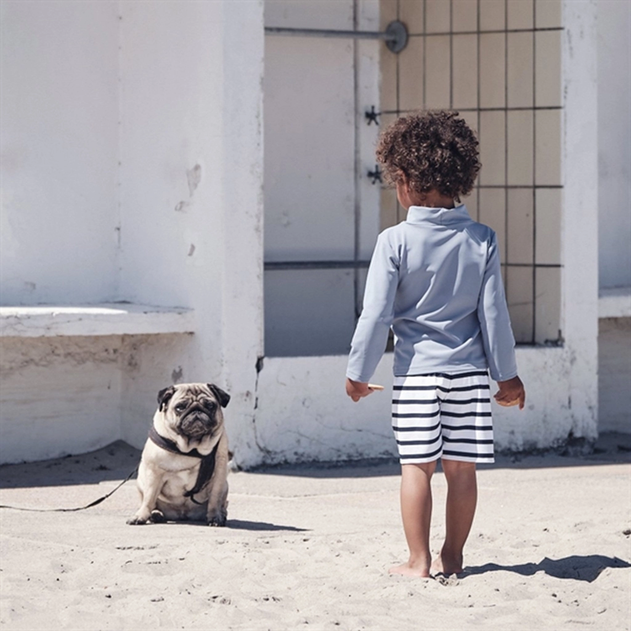 Summer Fashion. Petit Crabe Petrol Casey Swim Shirt