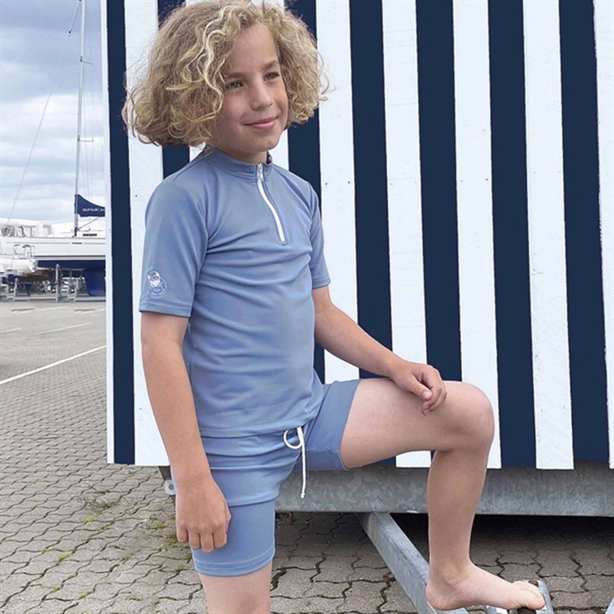 Petit Crabe Petrol Max Swim Shirt Non Chlorine Degradation Ultraviolet Discoloration Guard