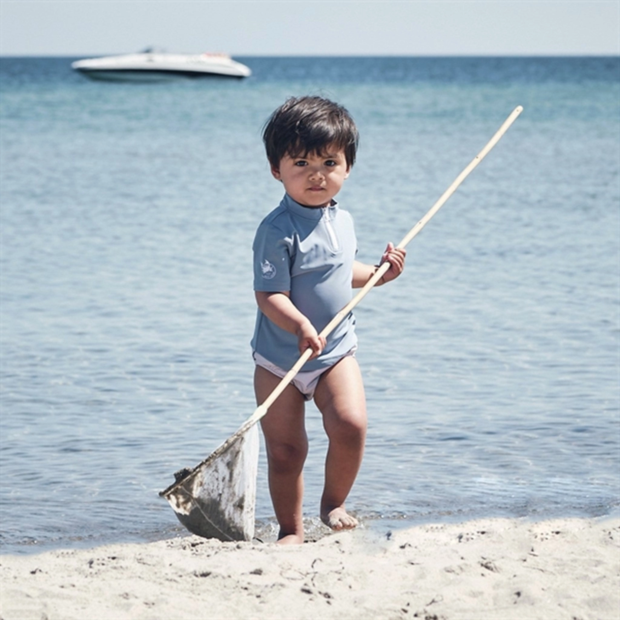 Mold Resistant Lining Petit Crabe Petrol Max Swim Shirt