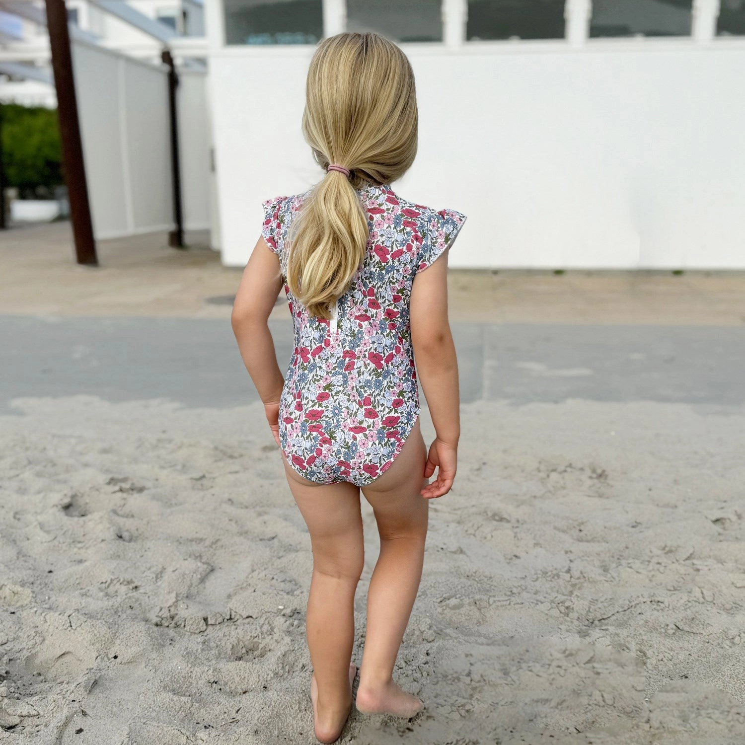 Petit Crabe Poppy & Daisy P Beaa Swimsuit S/S - Made With Liberty Fabrics Poolside Wear Casual Style