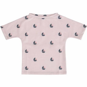 Petit Crabe Rose Boat Luna Swim Shirt Adjustable drawstring
