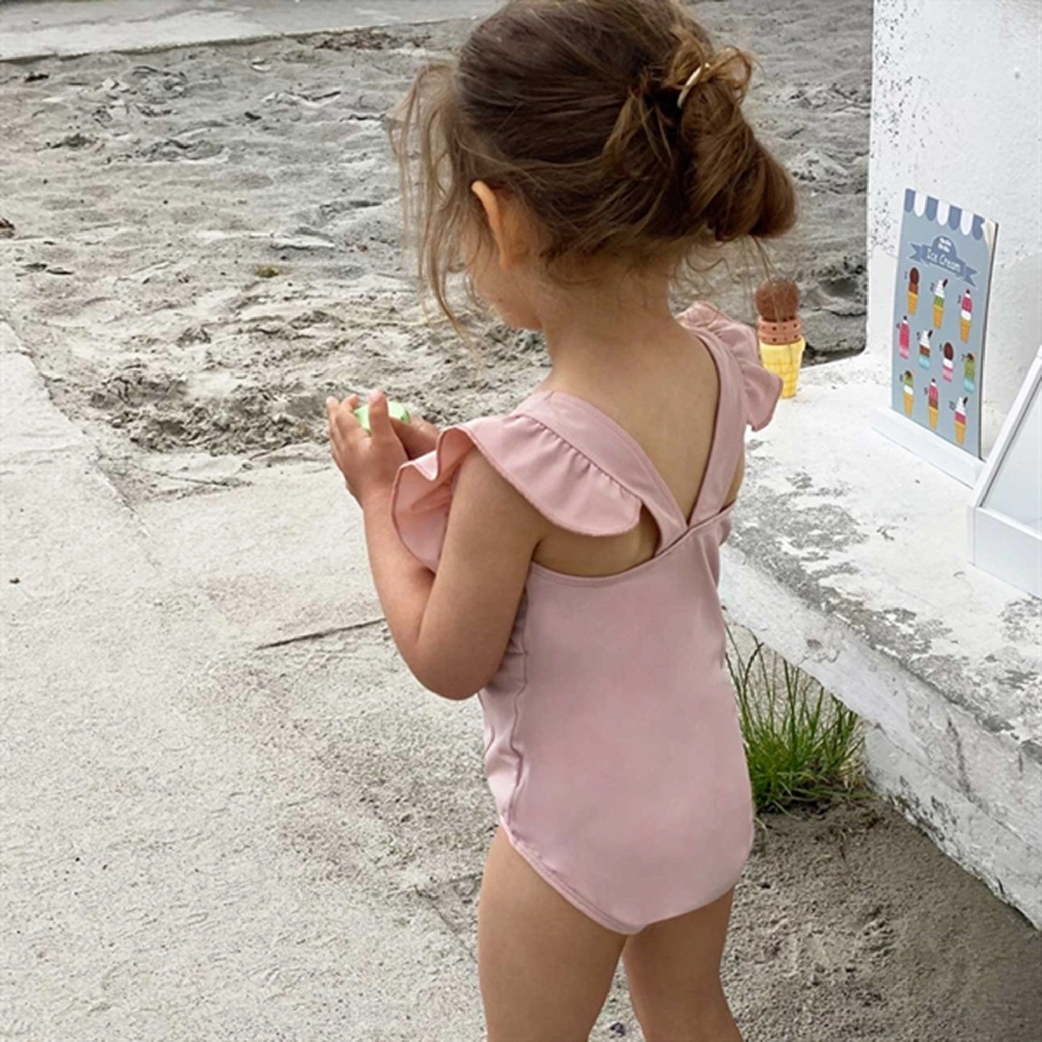 Holiday Style Ultraviolet Discoloration Guard Petit Crabe Rose Nude Swimsuit