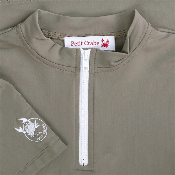 Outdoor Fun Petit Crabe Taupe Max Half Zip Swim Shirt