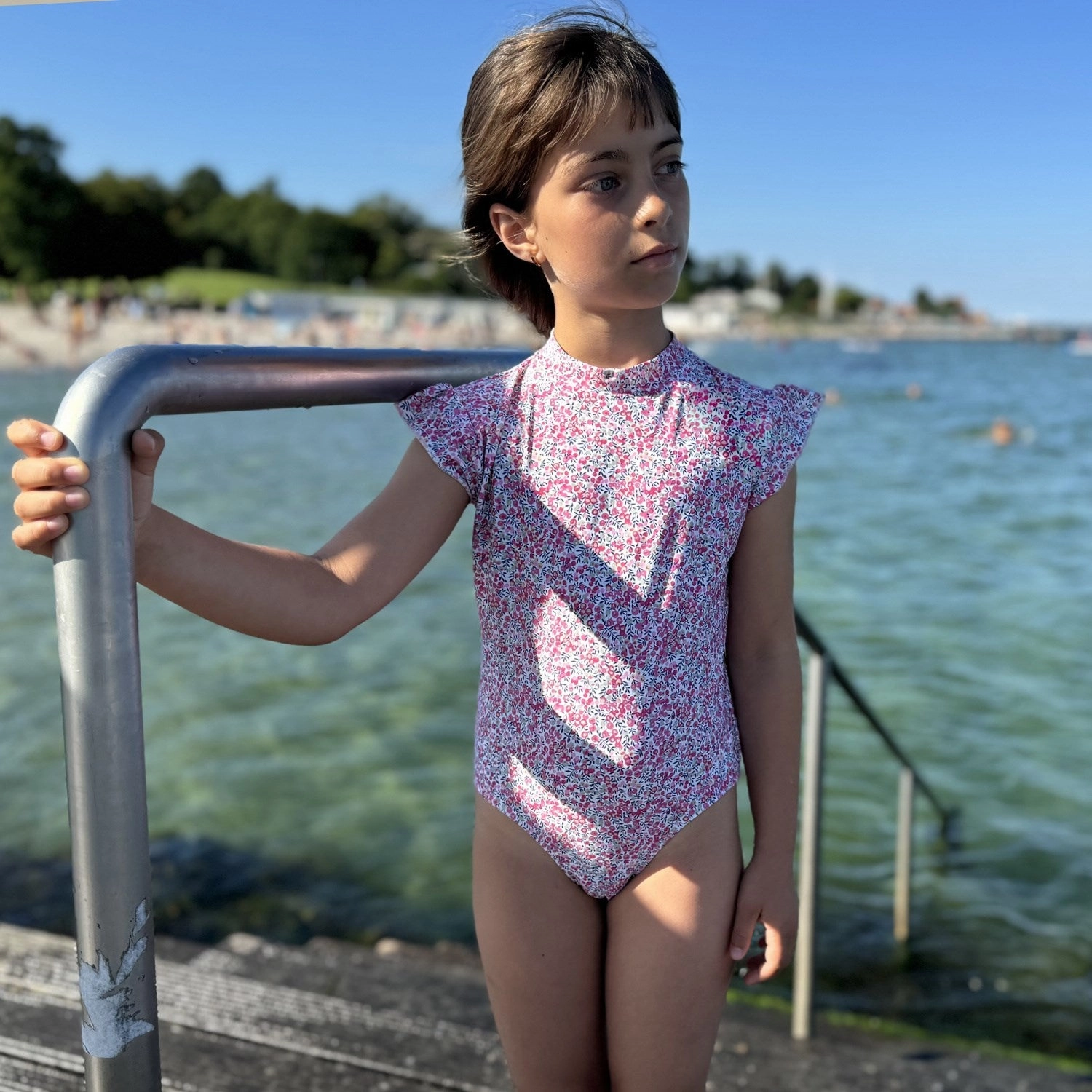 Petit Crabe Wiltshire Bud Beaa Swimsuit S/S - Made With Liberty Fabrics Comfortable Swimwear