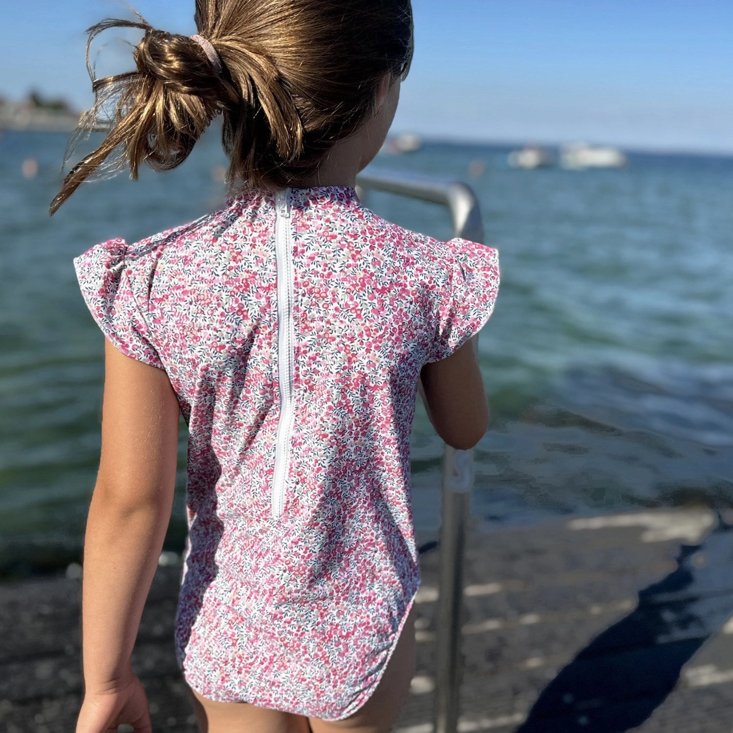 Durable Elastic Binding Water Repellent Lining Petit Crabe Wiltshire Bud Beaa Swimsuit S/S - Made With Liberty Fabrics