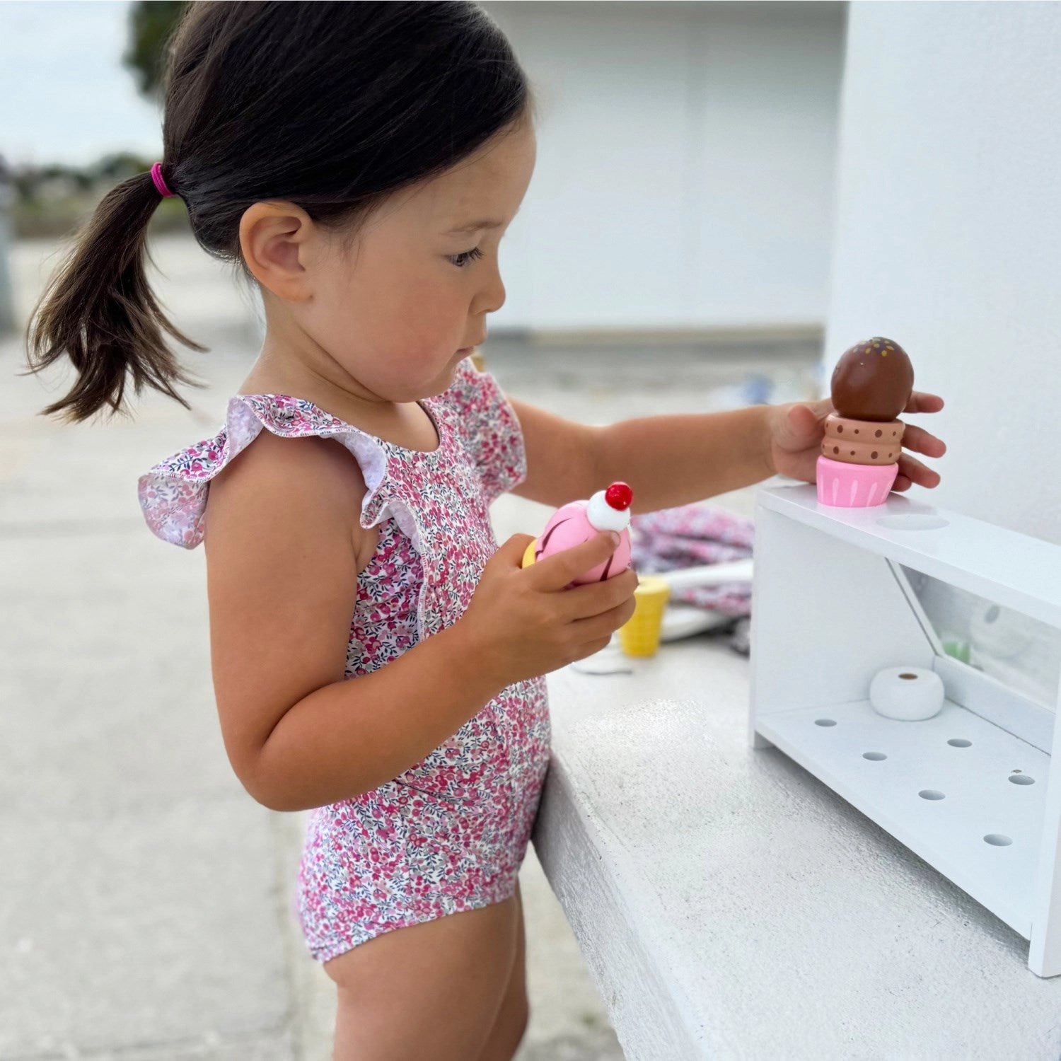 Petit Crabe Wiltshire Bud Swim Swimsuit - Made with Liberty? Fabric Foldable Design