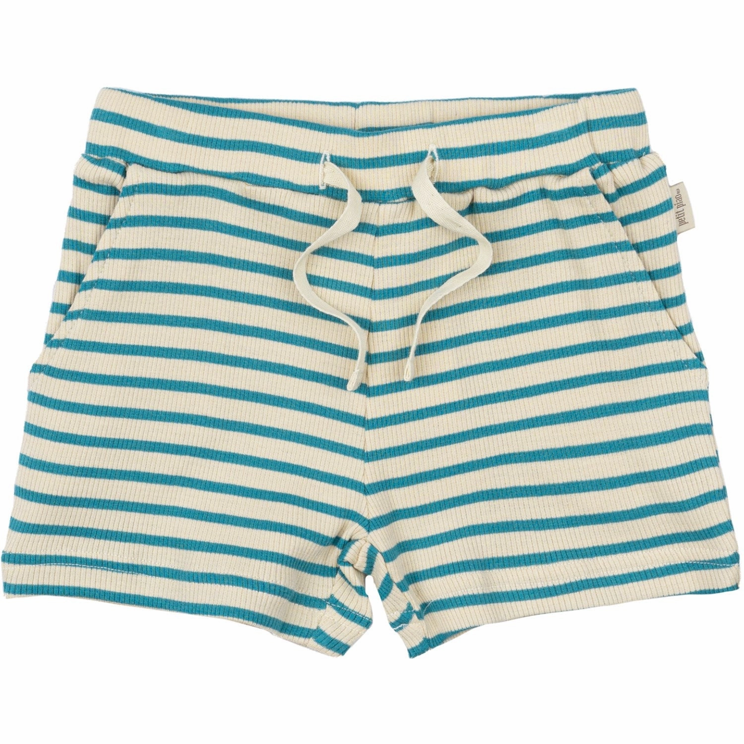 Sports Comfort Modern Look Petit Piao Turquise /Dark Off White Shorts Modal Striped