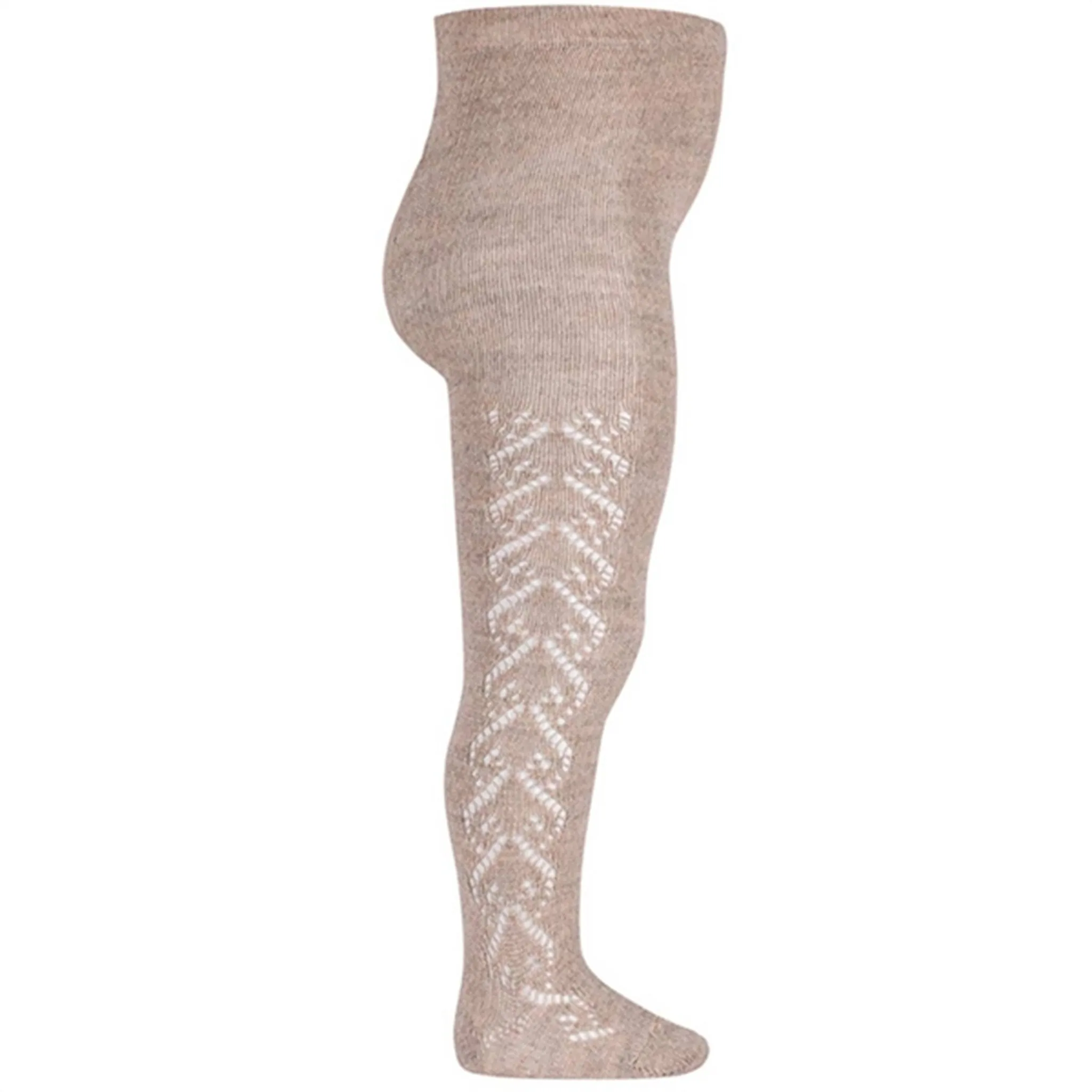 C??ndor Wool Openwork Tights Nougat Machine-washable-quality-attribute