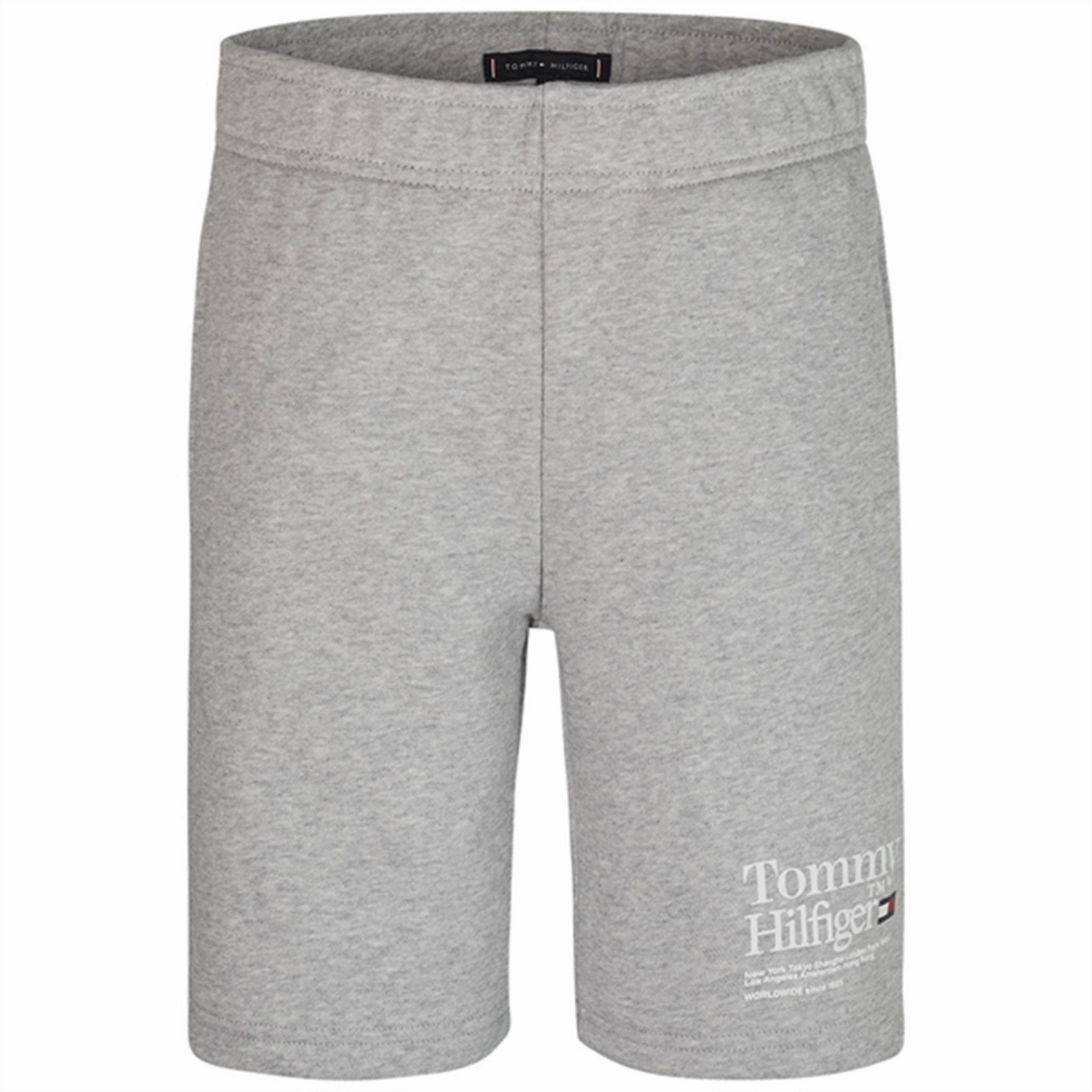 Stain-Resistant Glide On Waist System Tommy Hilfiger Timeless Tommy Sweat Shorts Light Grey Heather