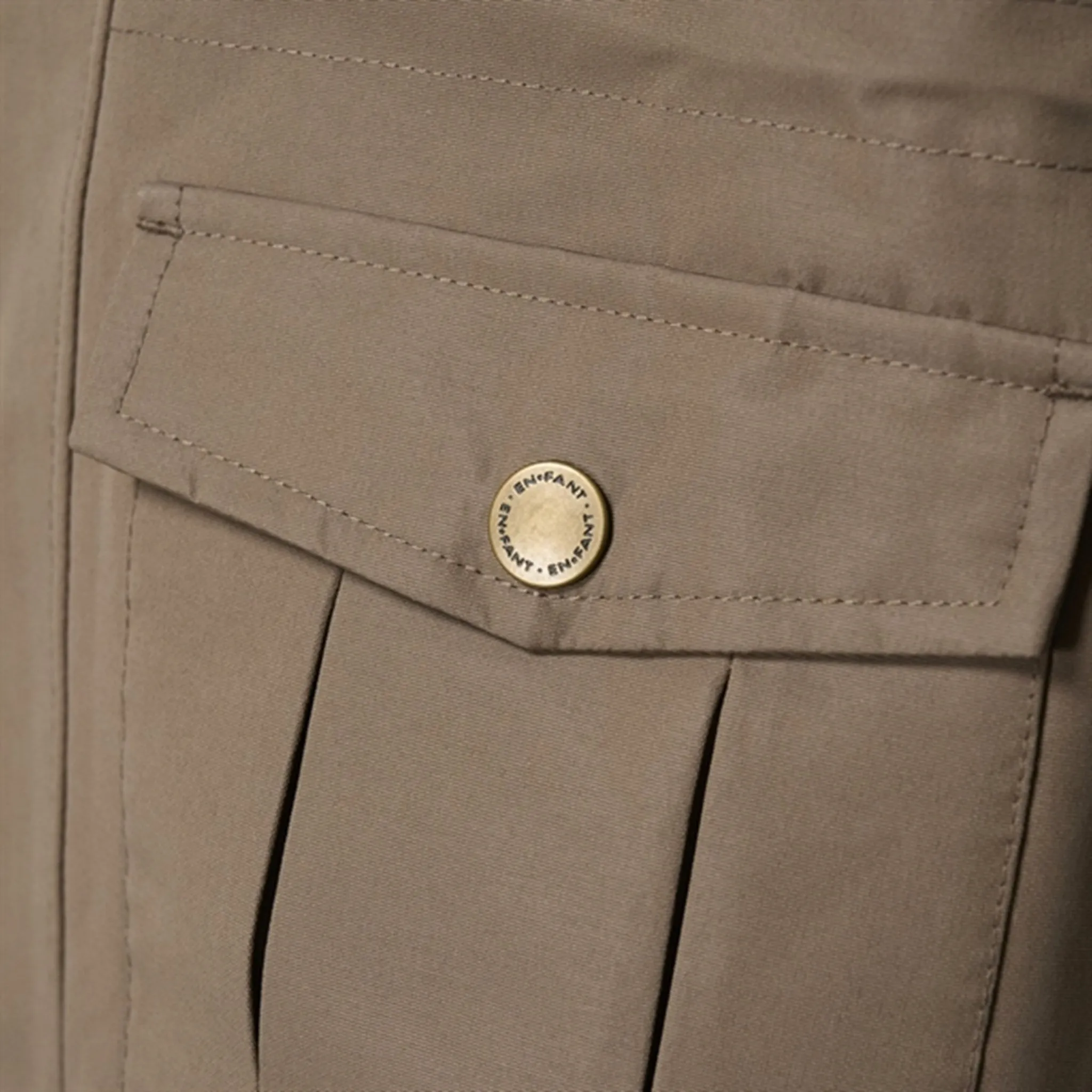 En Fant Jacket Solid Chocolate Chip Dry Touch