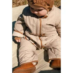 Ribbed-Texture MarMar Hazel Check Ozu Quilt Thermo Suit