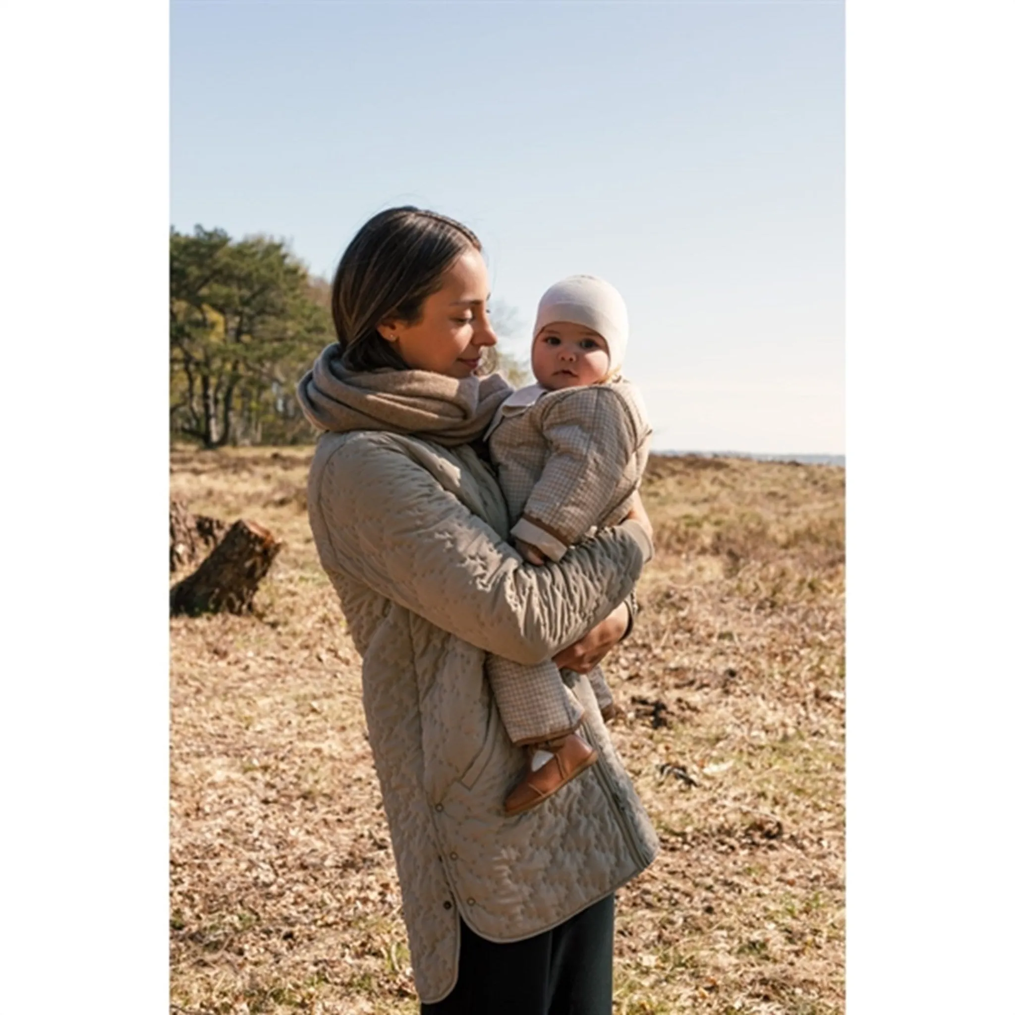 Machine-washable Playful-Detail MarMar Hazel Check Ozu Quilt Thermo Suit