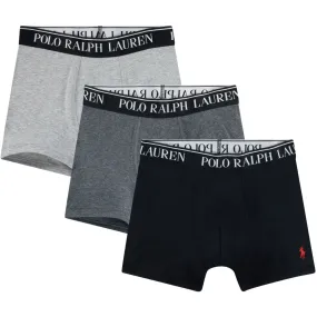 Polo Ralph Lauren Andover Heather Cotton Stretch 3 Pack Boxer/Brief Airy Feel Comfort Daily