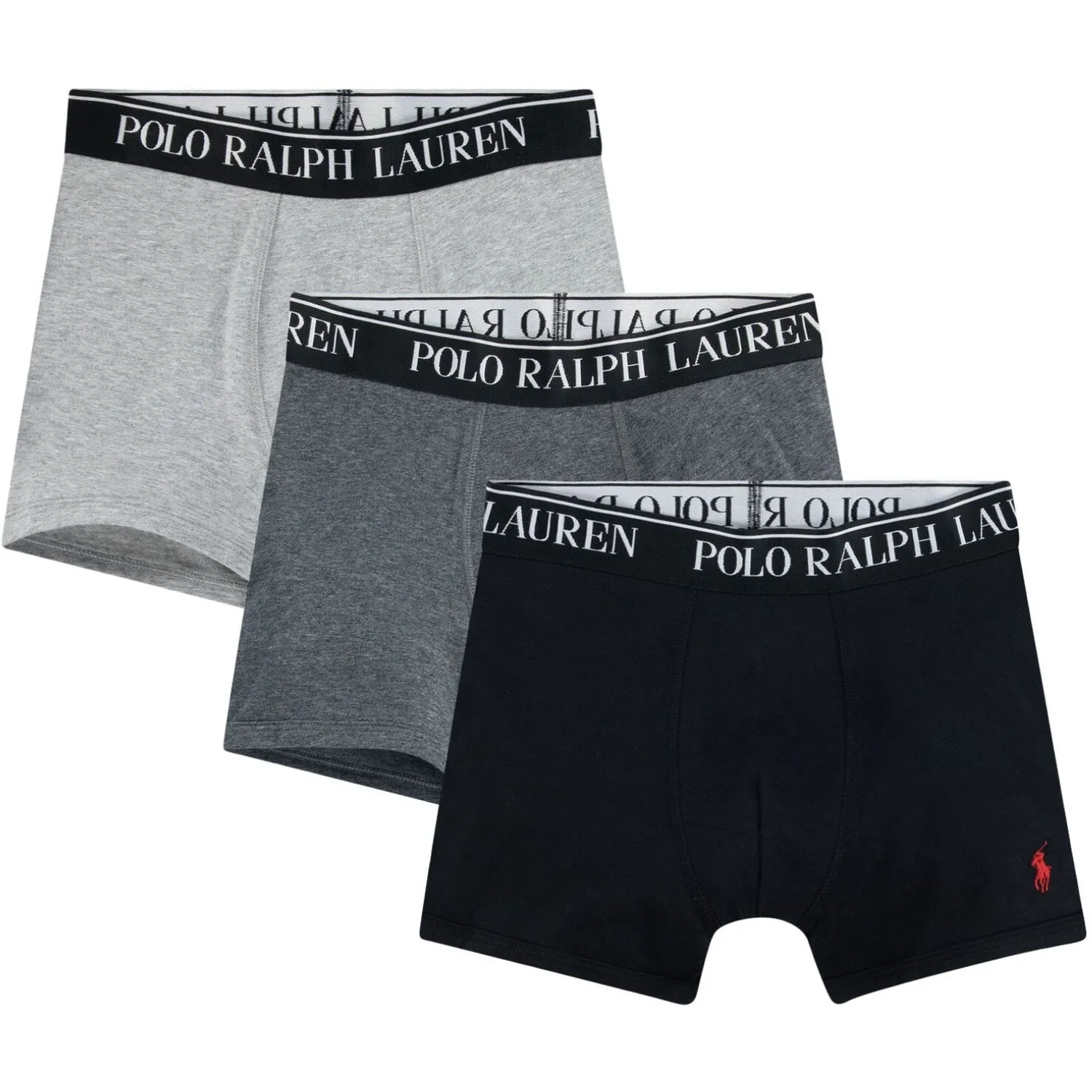 Polo Ralph Lauren Andover Heather Cotton Stretch 3 Pack Boxer/Brief Airy Feel Comfort Daily