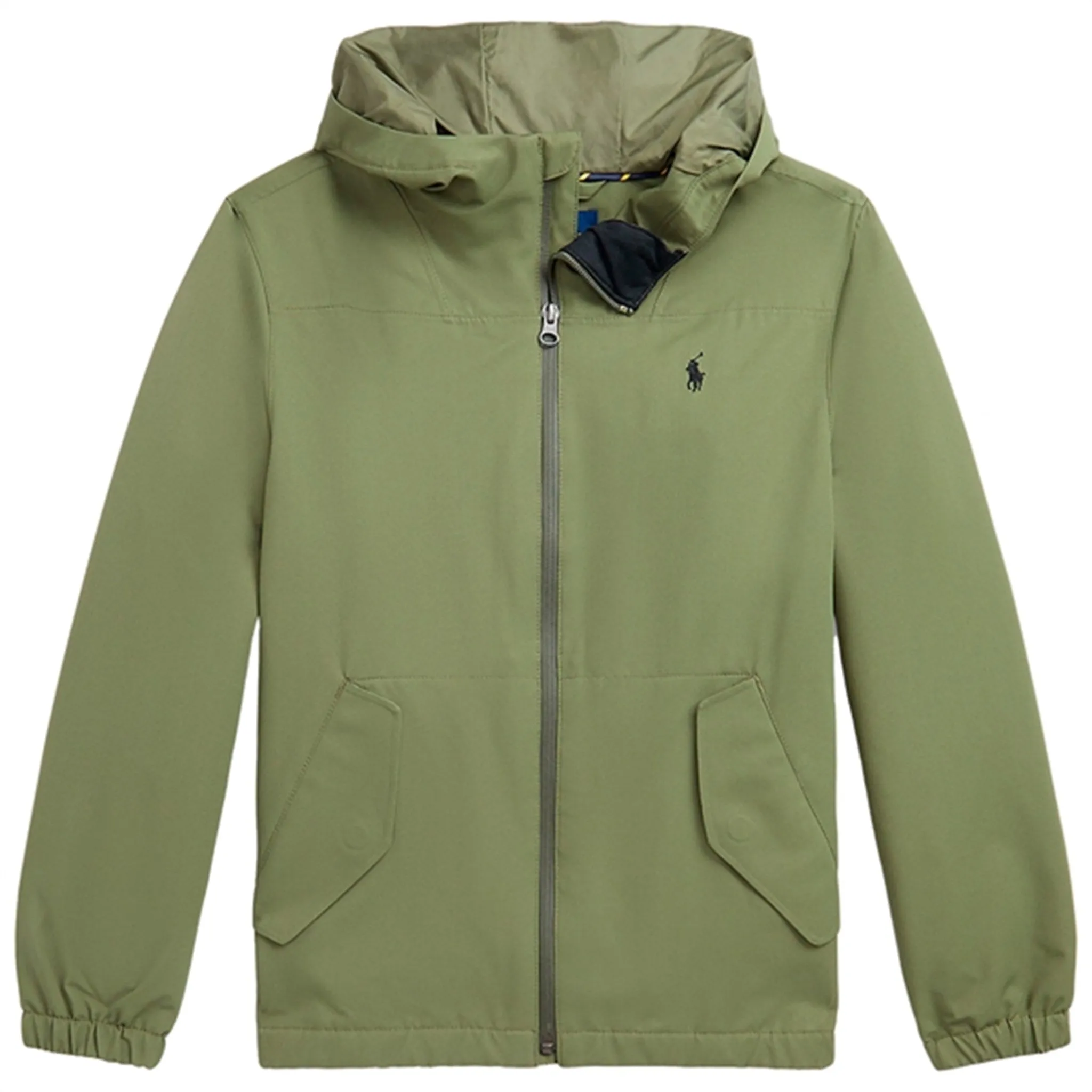 Idolize Patched Polo Ralph Lauren Boy Windbreaker Army Olive