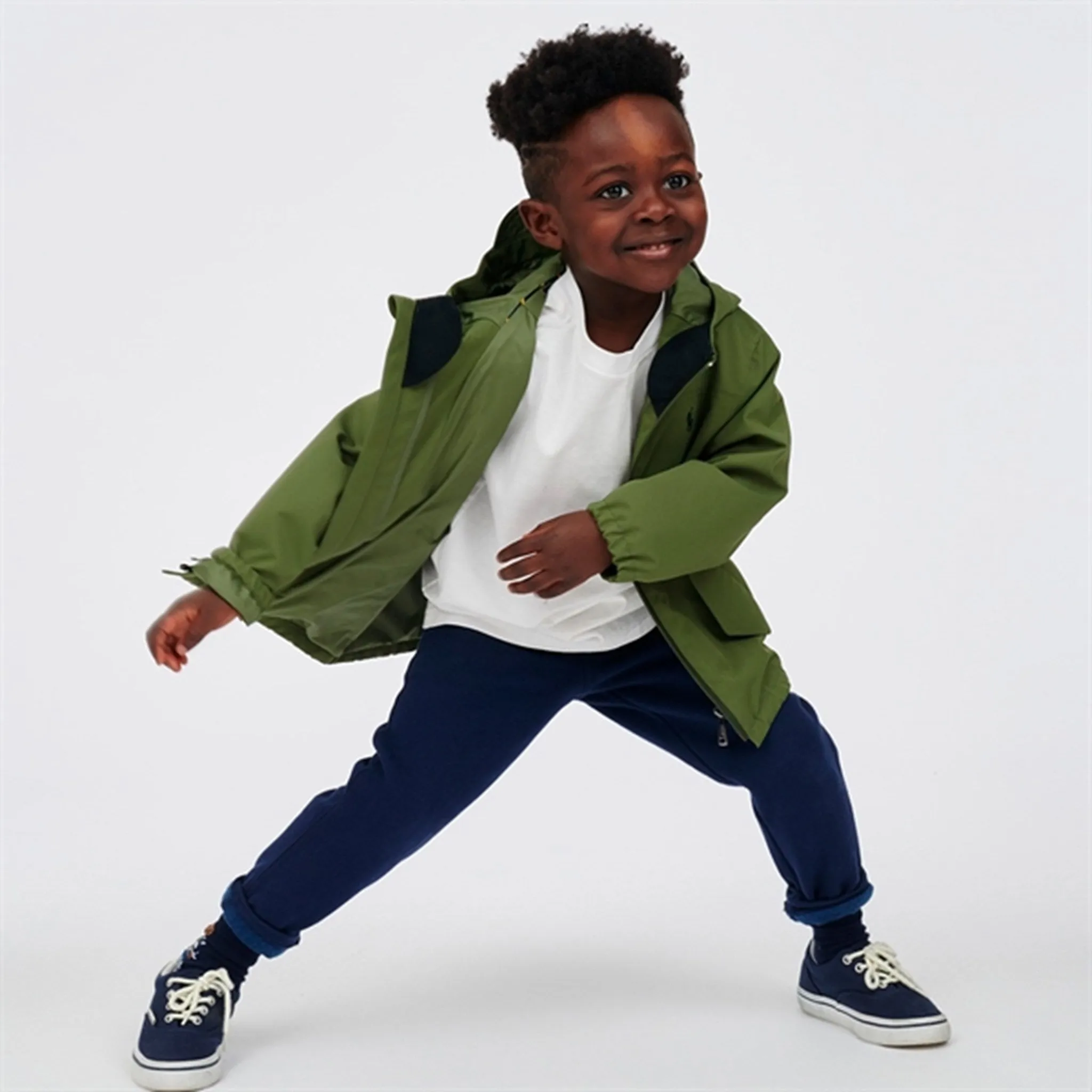 Polo Ralph Lauren Boy Windbreaker Army Olive Stretchable Material Bracelet