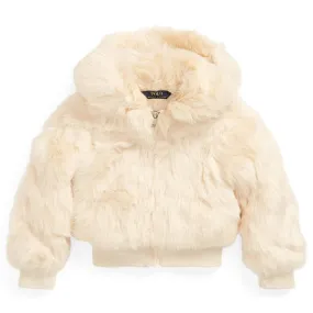 Light Comfort Reflective Trim Polo Ralph Lauren Girl FZ Jacket English Cream