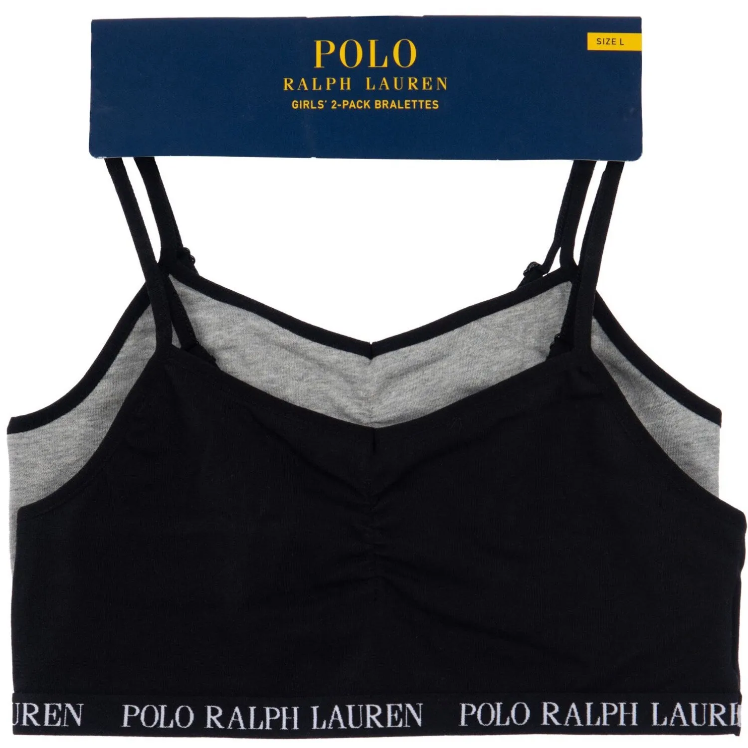 Polo Ralph Lauren Polo Black Solid 2 Pack Bralettes Lace