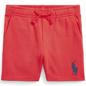 Polo Ralph Lauren Baby Boy Shorts Red Stretchable Waistband Wedges