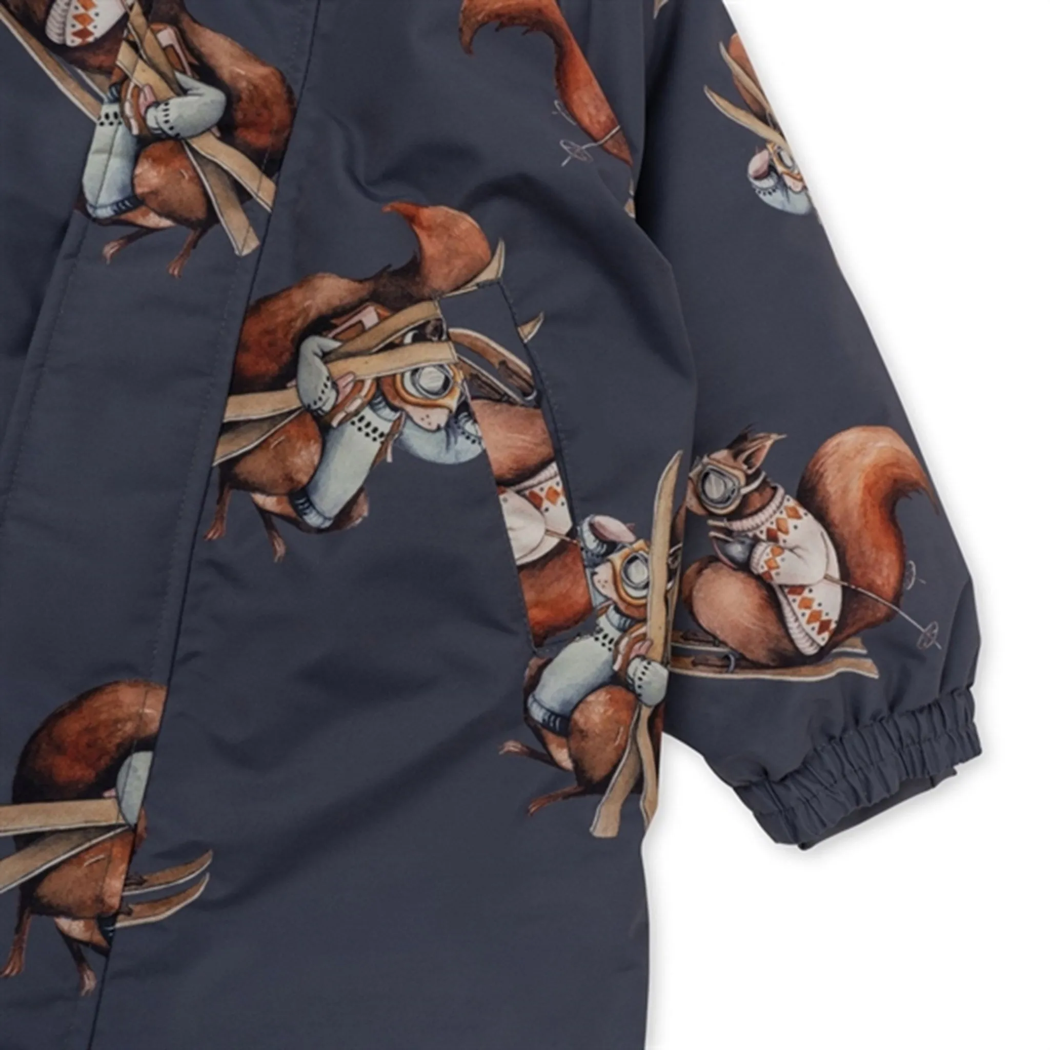 Konges Sl?jd Val D??Isere Blue Nohr Snow Suit Curved-Hem Cuffed-Sleeve