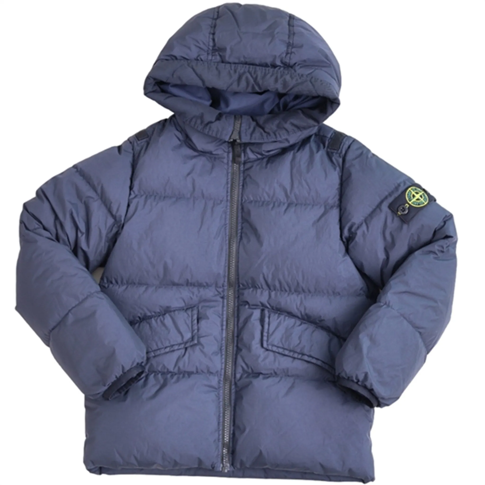 Stone Island Down Jacket Navy Blue Anti-Static-Finish