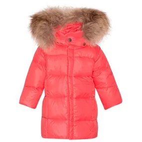 Cozy casual shirt Ver de Terre Featherlight Baby Girls Frakke m. Pels Flamingo