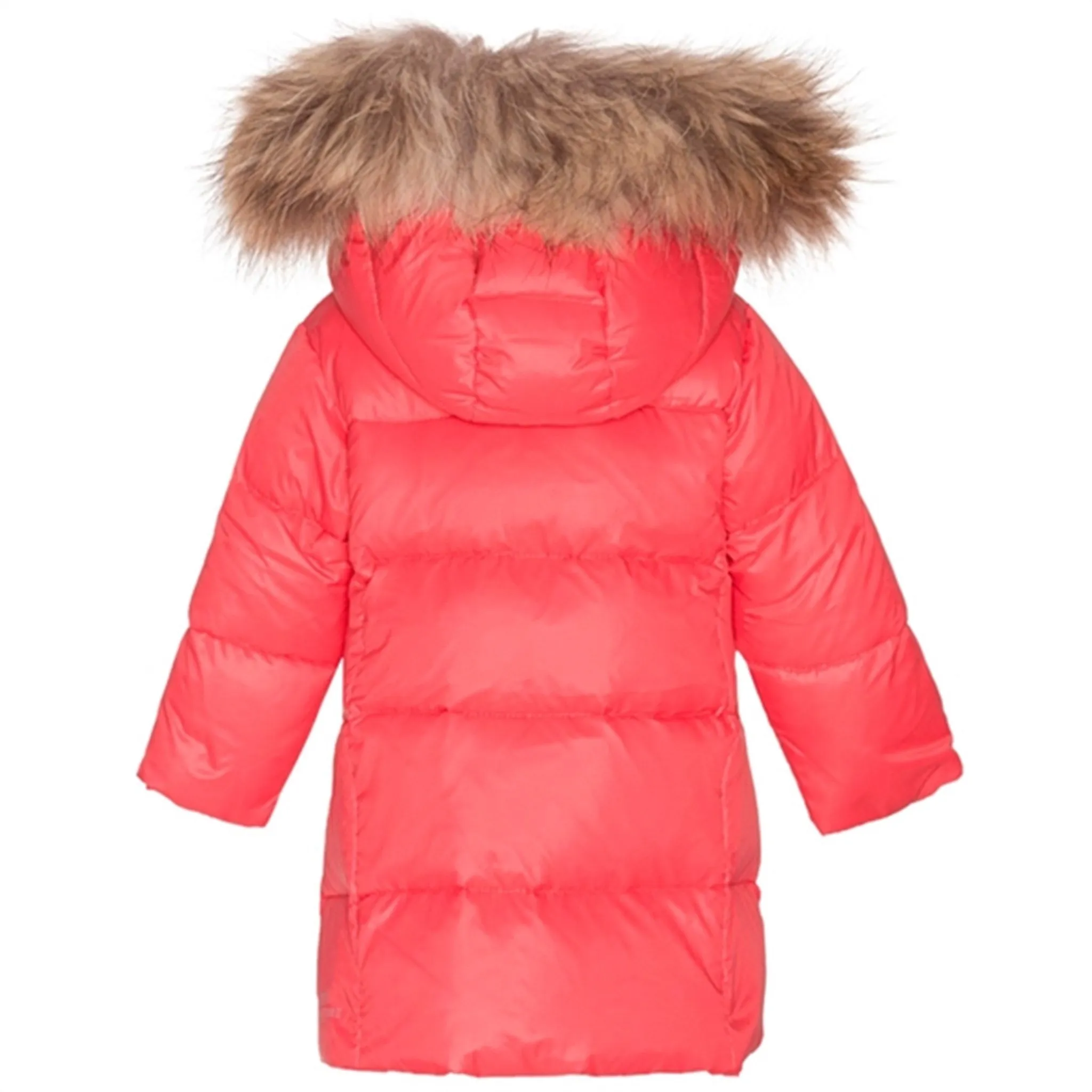 foldable Ver de Terre Featherlight Baby Girls Frakke m. Pels Flamingo