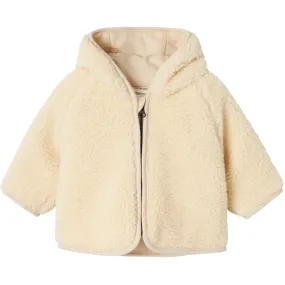 Lil'Atelier Sandshell Nalo Loose Sherpa Jacket Pullover Everyday Comfort