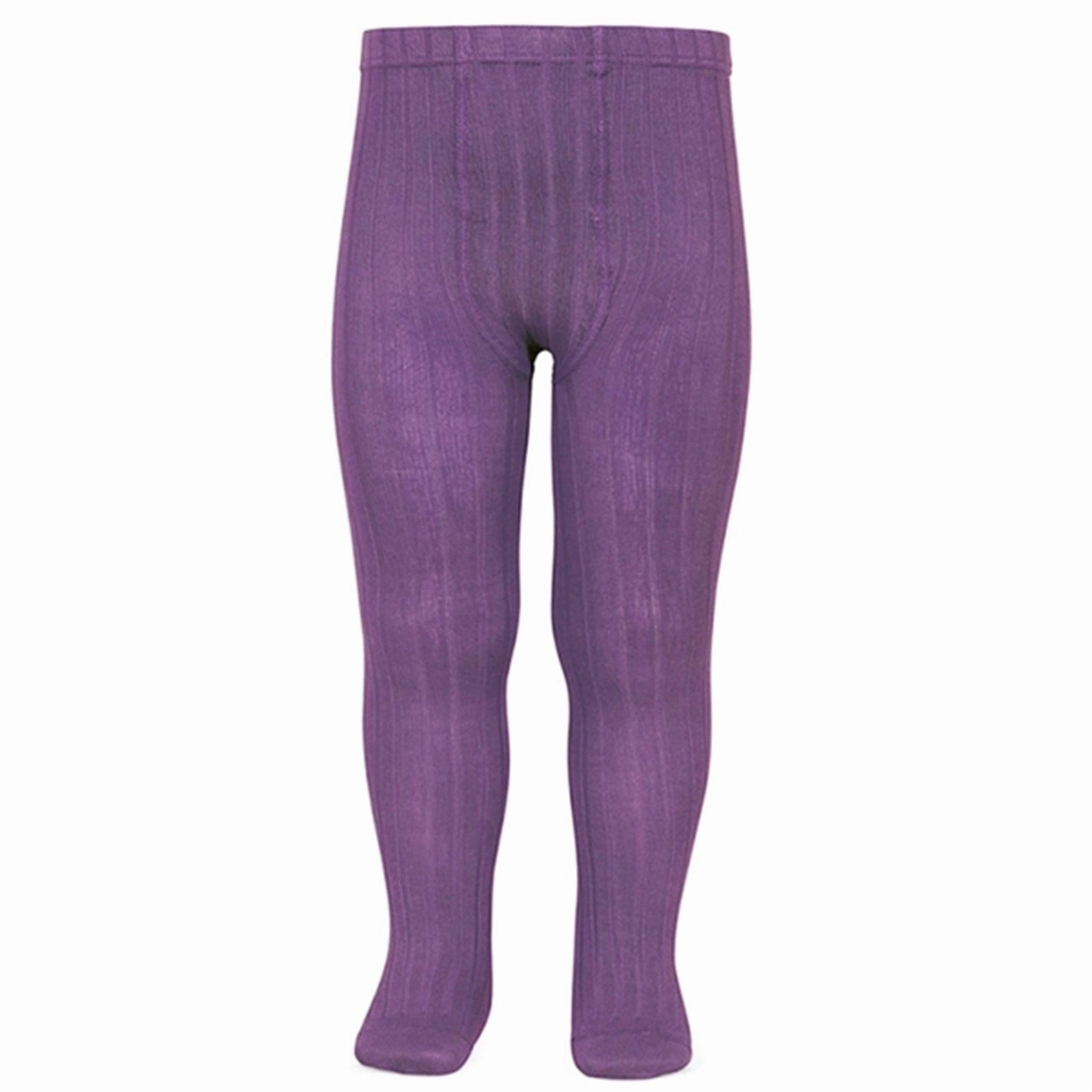 C??ndor Tights Rib Aubergine Mid-waisted-design-characteristic