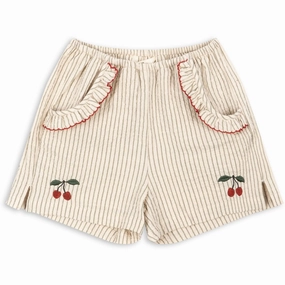 Linen shorts Konges Sl?jd Tea Stripe Ellie Frill Shorts