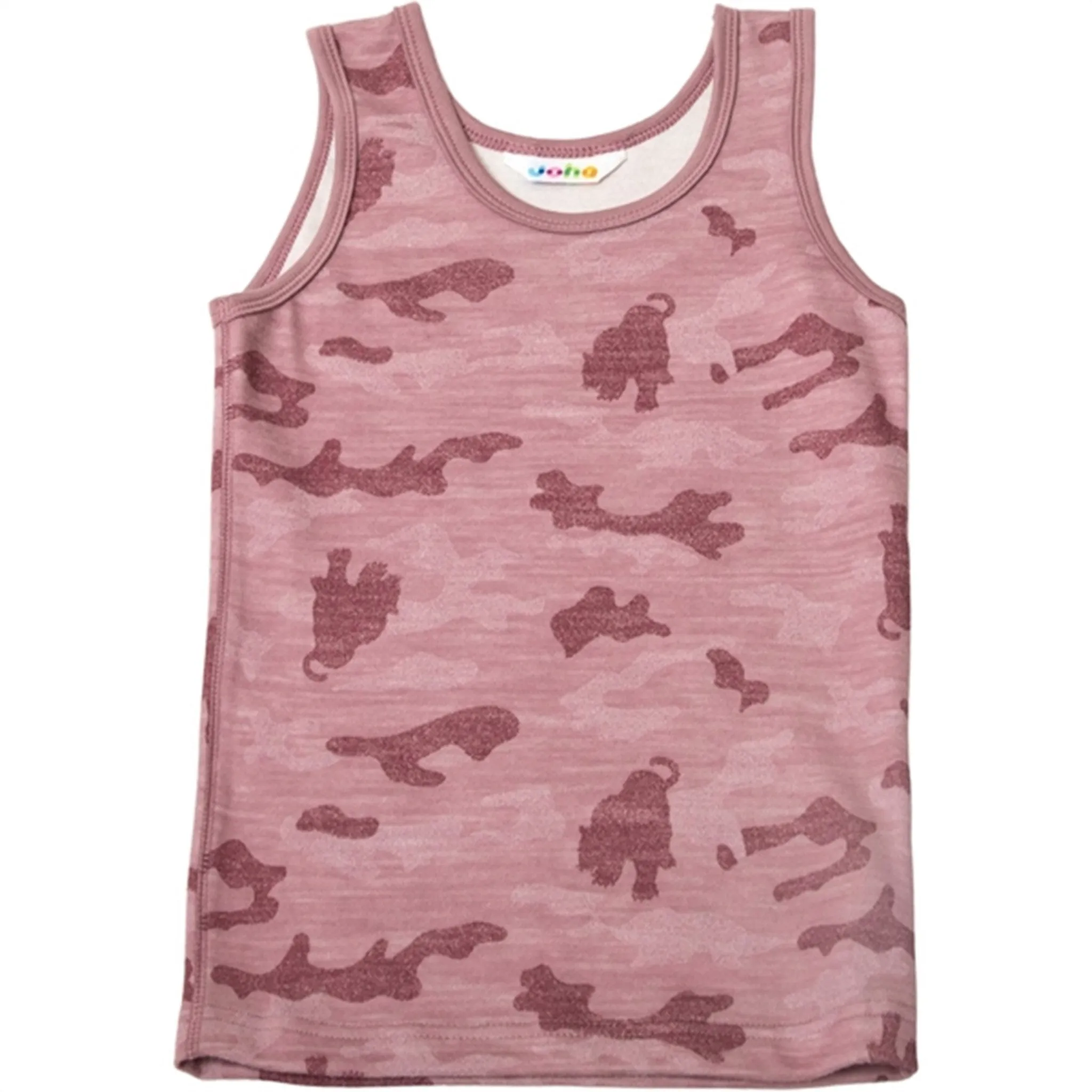 Age muted tone Joha Wool/Cotton Rose AOP Undershirt