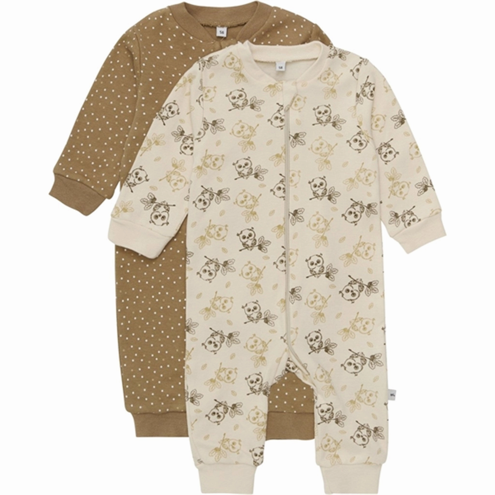 Loose Unique Pippi Nightsuit with Zipper 2-pack Whitecap Gray