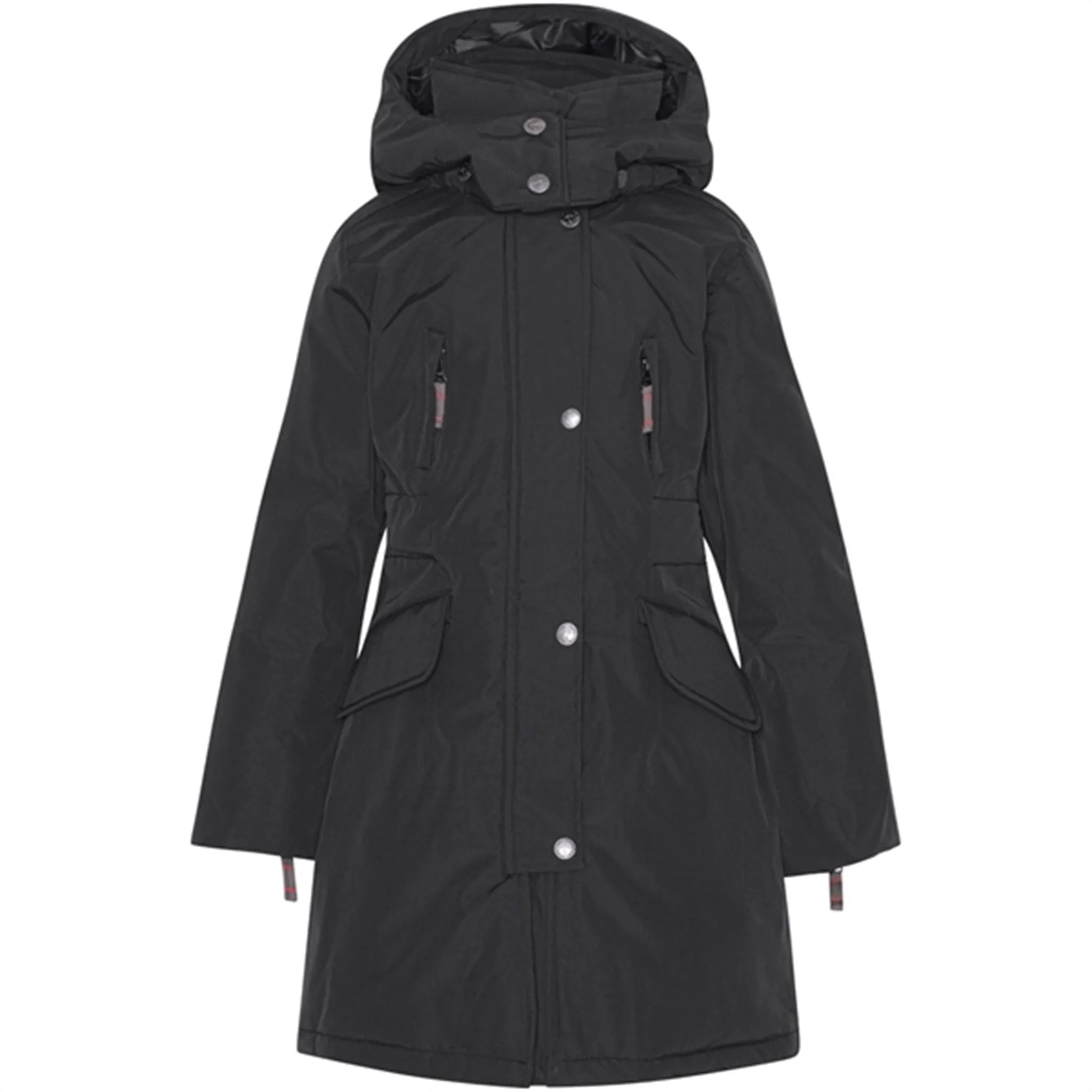 Crystal-Detail Neutral-Shade Ver de Terre Arctic Girls Coat Black