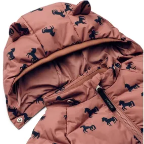 Celebrity-Inspired Liewood Polle Puffer Jacket Horses Dark Rosetta
