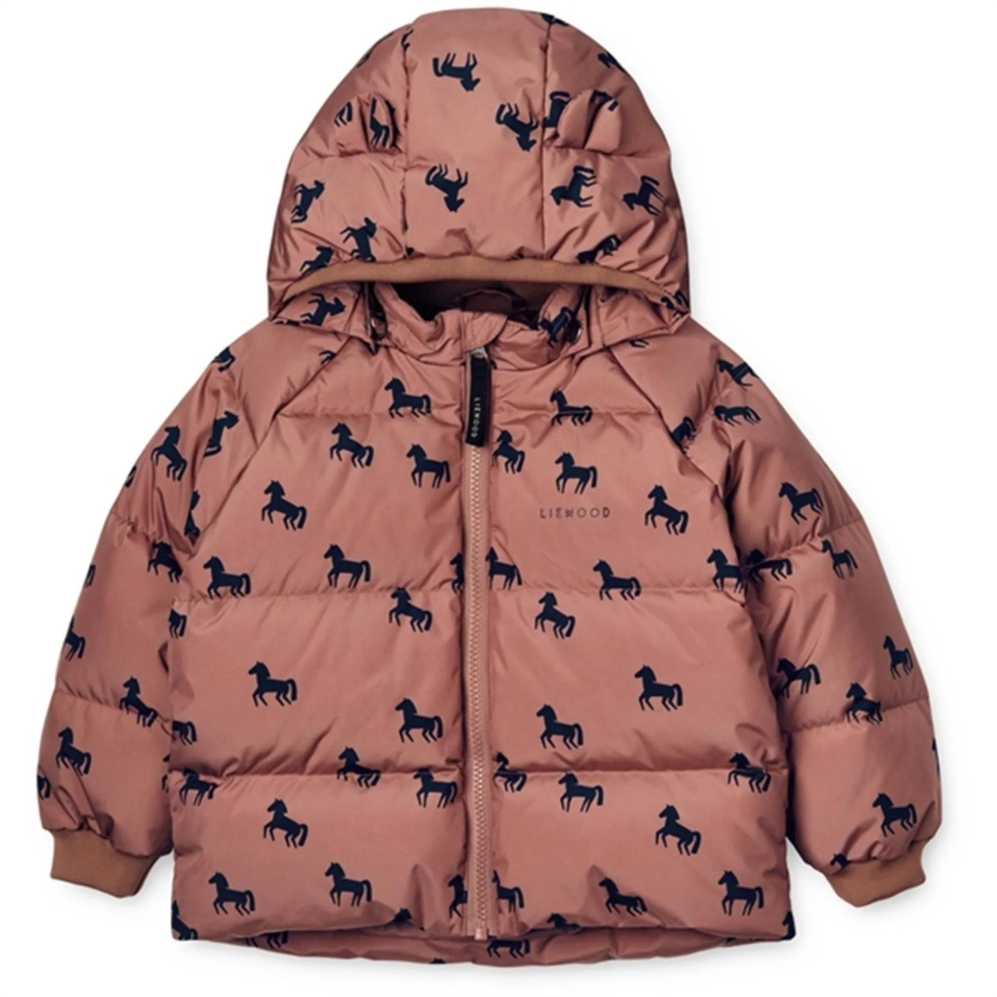 Liewood Polle Puffer Jacket Horses Dark Rosetta Moment
