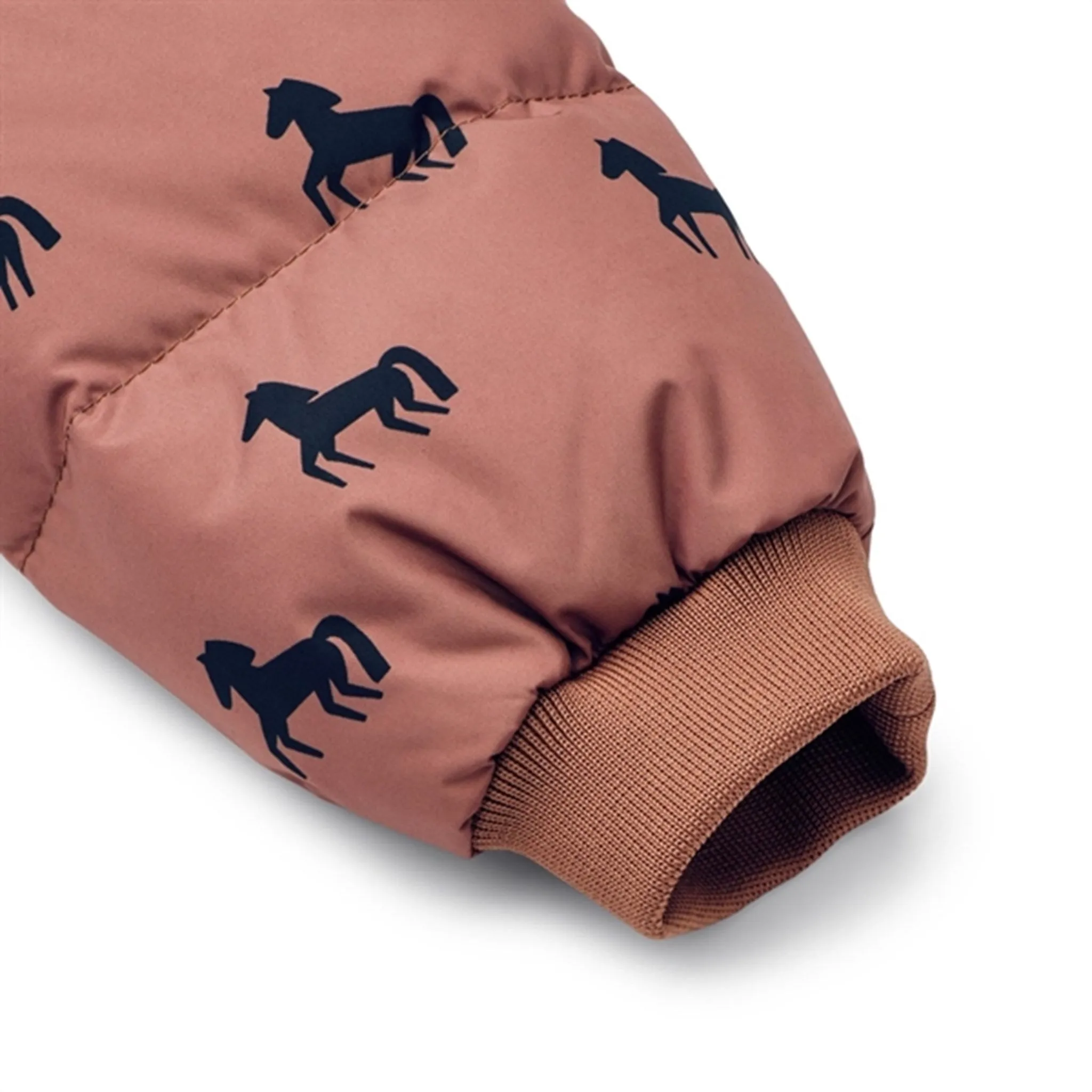 Liewood Polle Puffer Jacket Horses Dark Rosetta Feminine tie-front top