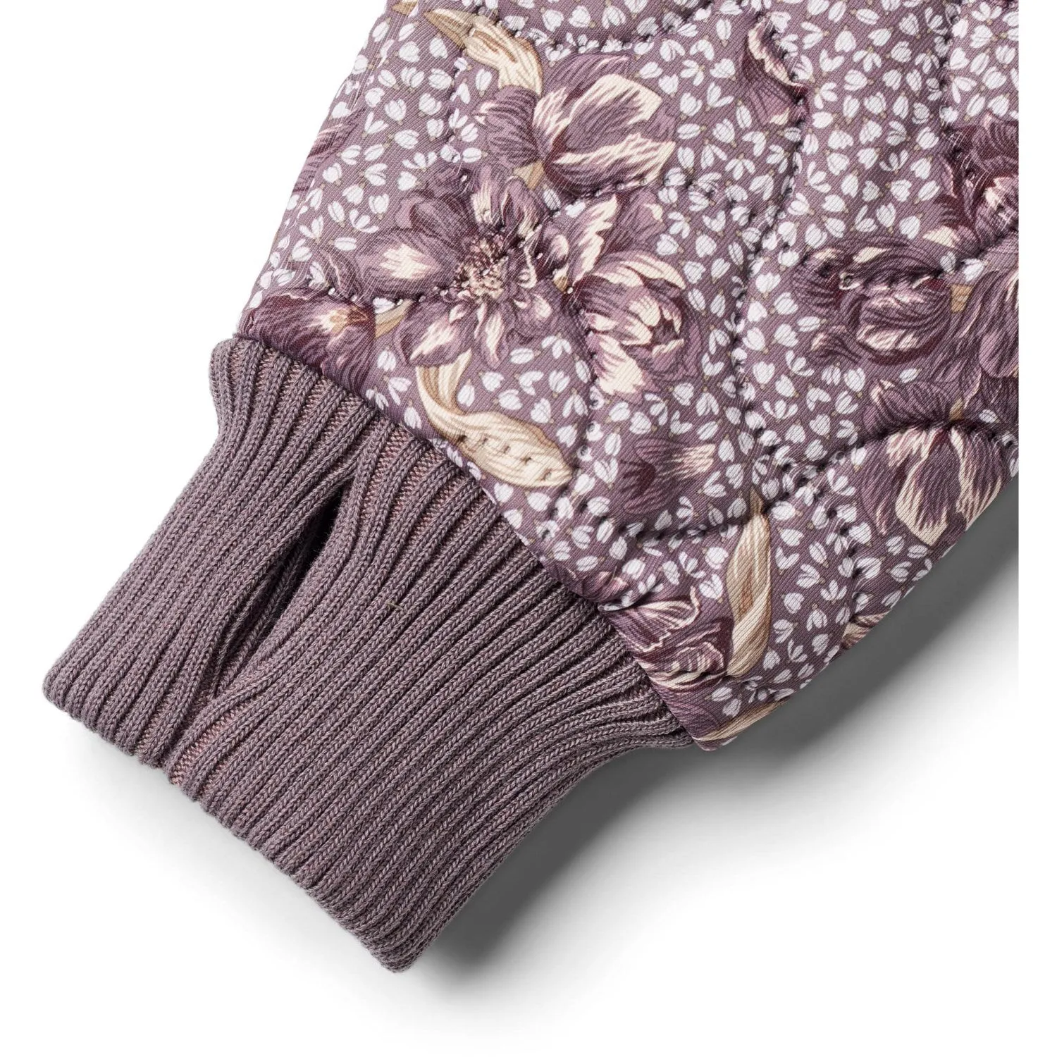 Travel-friendly Wheat Lilac Tulips Thermo Jacket Thilde