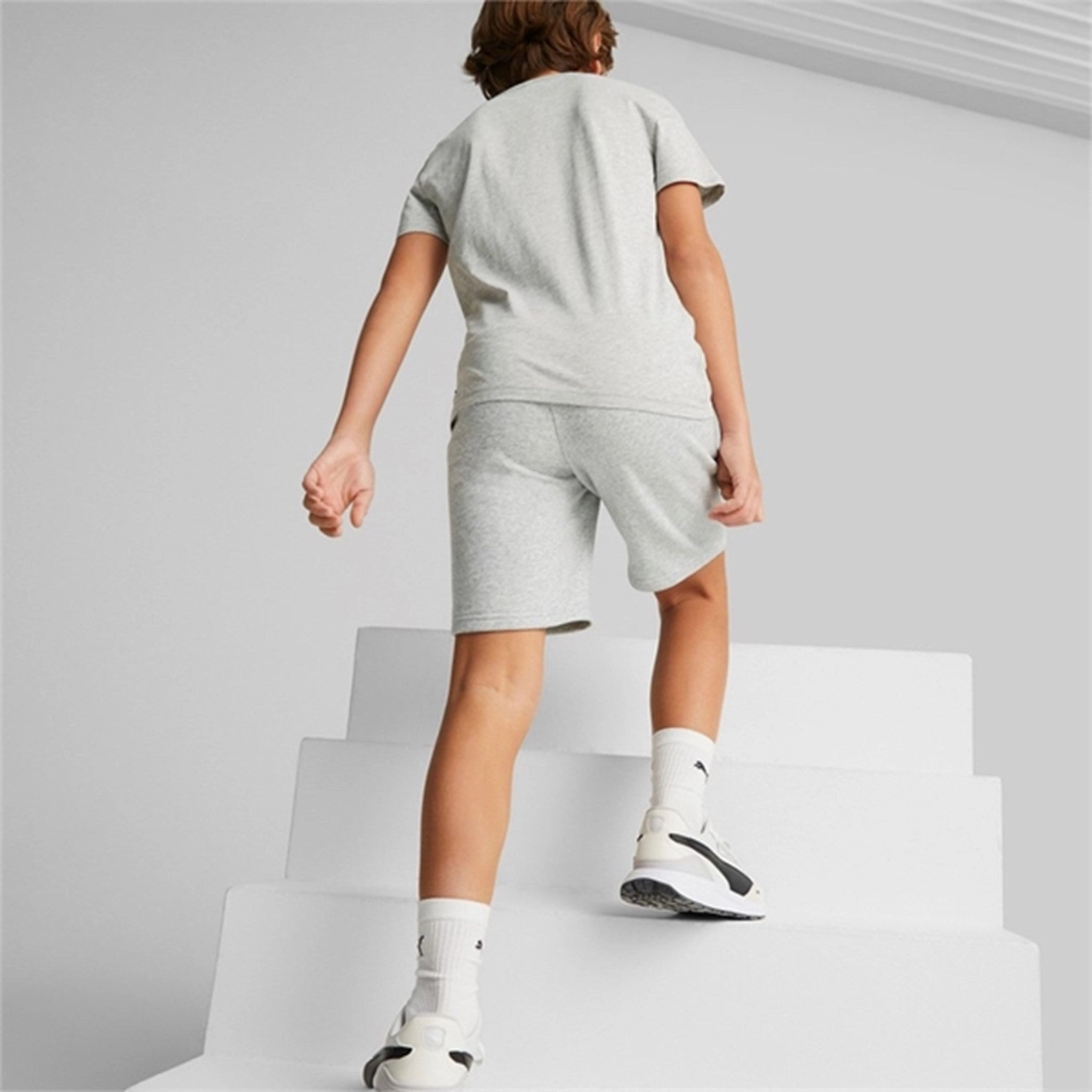 Temperature Regulating Tech Puma ESS Sweat Shorts Light Gray Heather