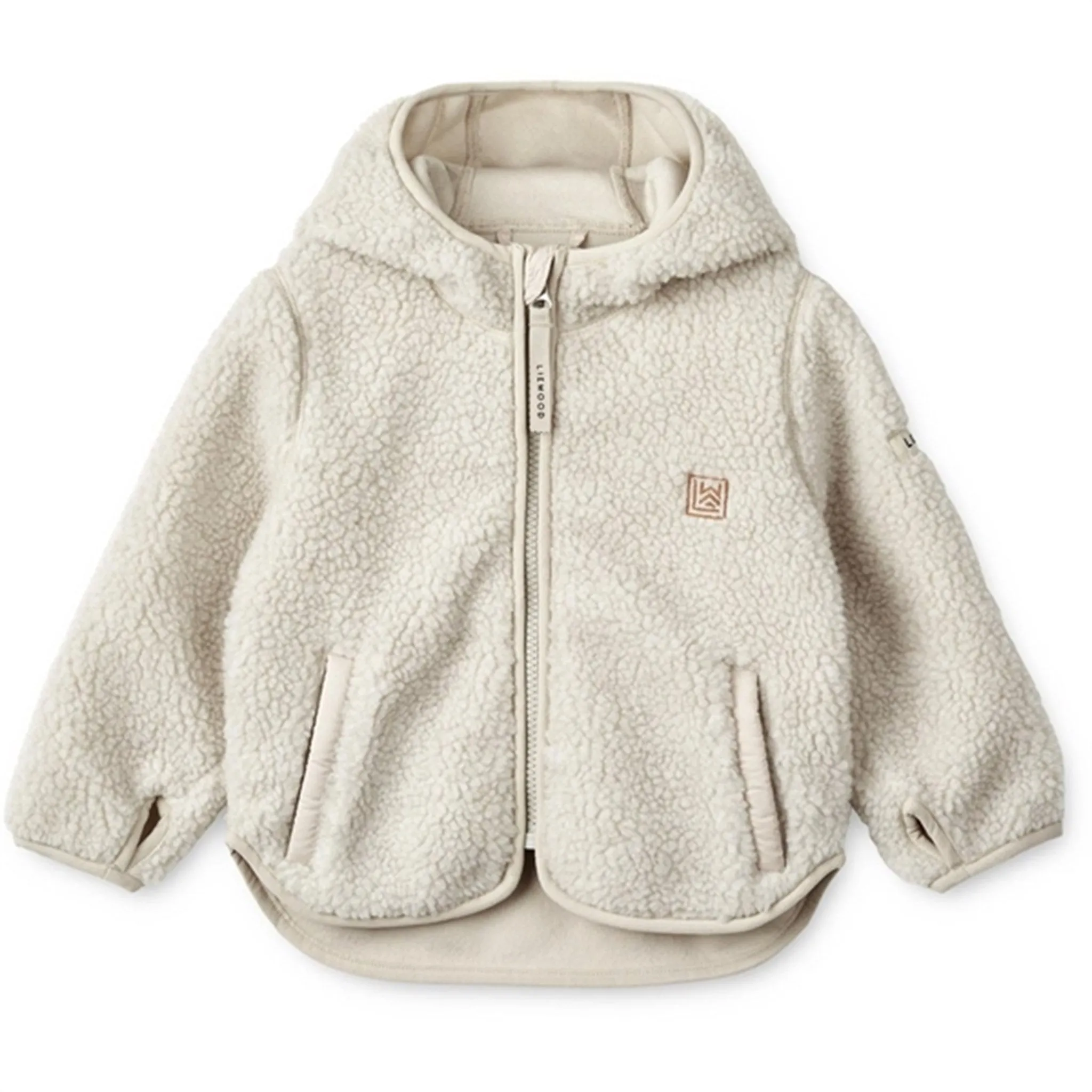 Liewood Leopard/Sandy Mara Pile Embroidery Jacket Weekend Ready Snag Free Zippers