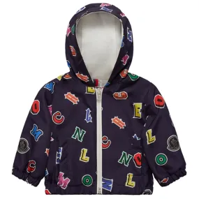 Check polka dotted Moncler Carlin Jacket Dark Blue