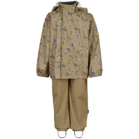 Mikk-Line Rainset AOP Zoo Olive Gray Weekend Walk Urban Style