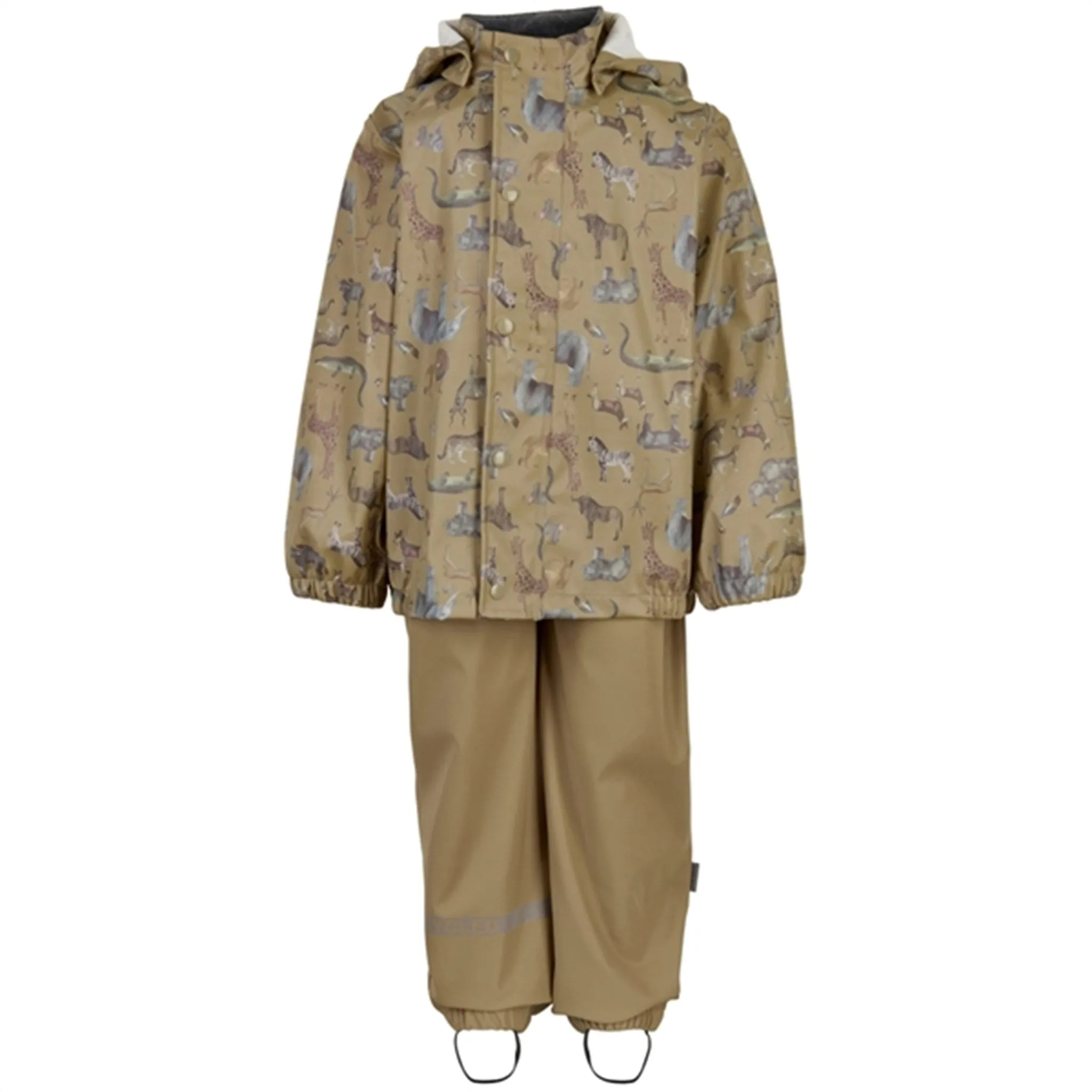 Mikk-Line Rainset AOP Zoo Olive Gray Weekend Walk Urban Style